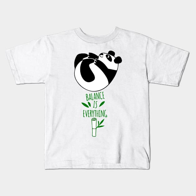 pandas Kids T-Shirt by FUNNY LIFE